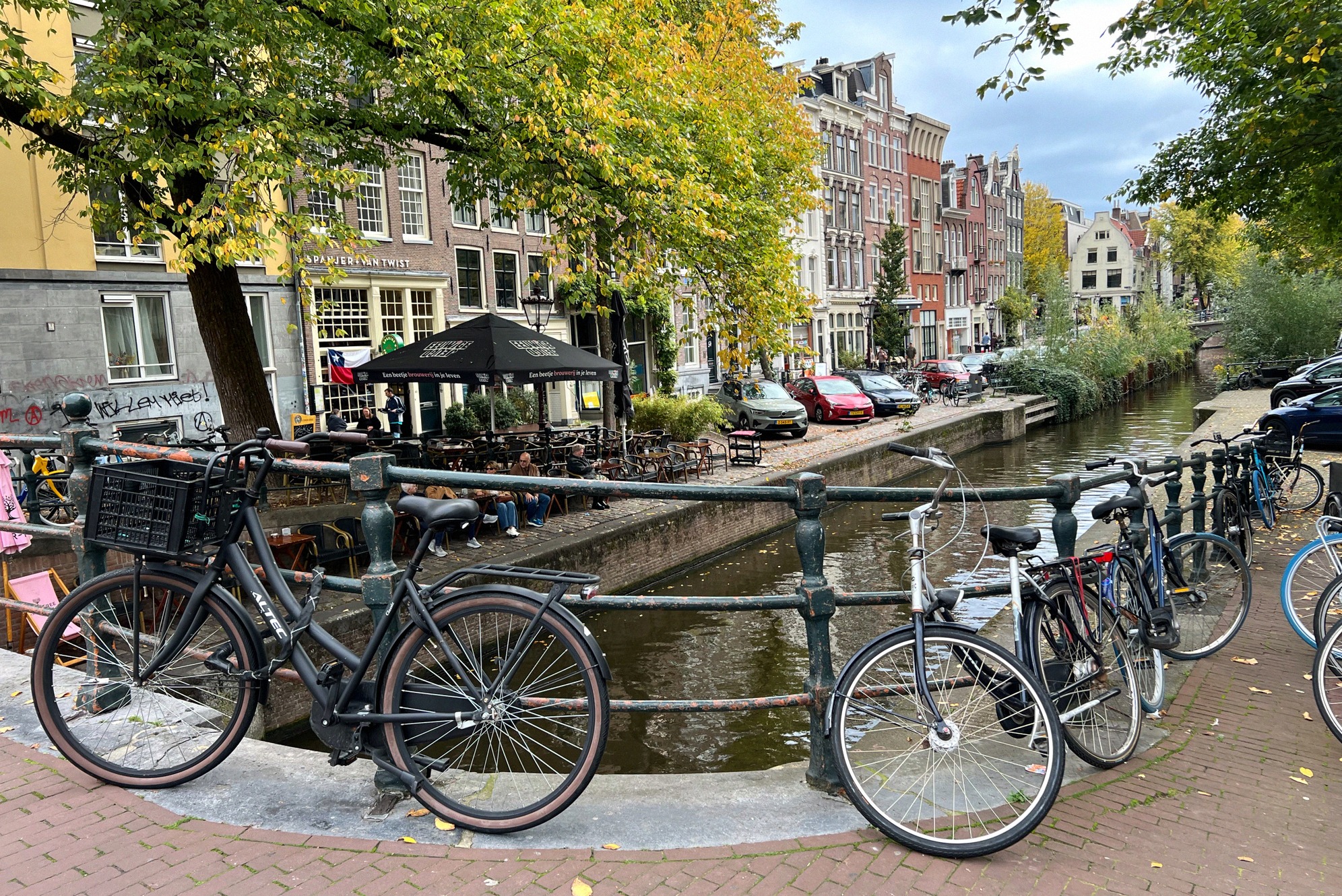 Bicycles along an Amsterdam canal